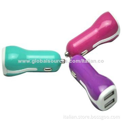 5V 2.1A universal dual port USB car charger for Apple for Samsung